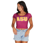 Arizona State ASU Maroon Babydoll Tee