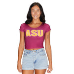 Arizona State ASU Maroon Babydoll Tee