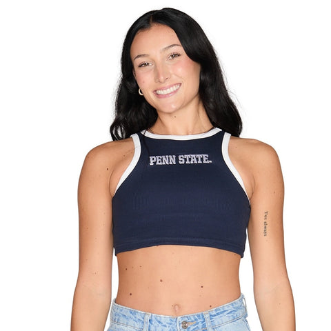 Penn State Contrast Touchdown Ribbed Tank