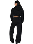 University of Michigan Black Cinched Zip Up Hoodie
