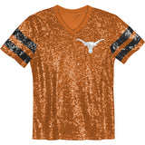 Outerstuff Girls' Texas Longhorns KC Glam Sequined Graphic T-shirt