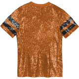 Outerstuff Girls' Texas Longhorns KC Glam Sequined Graphic T-shirt