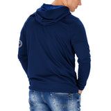 ZUBAZ NFL MEN'S TENNESSEE TITANS TEAM COLOR HOODIE W. VIPER PRINT DETAILS-XL