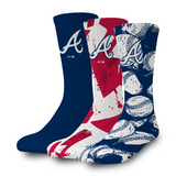 Atlanta Braves Primary 3 Pack Lifestyle Sock