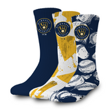 Milwaukee Brewers Primary 3 Pack Lifestyle Sock