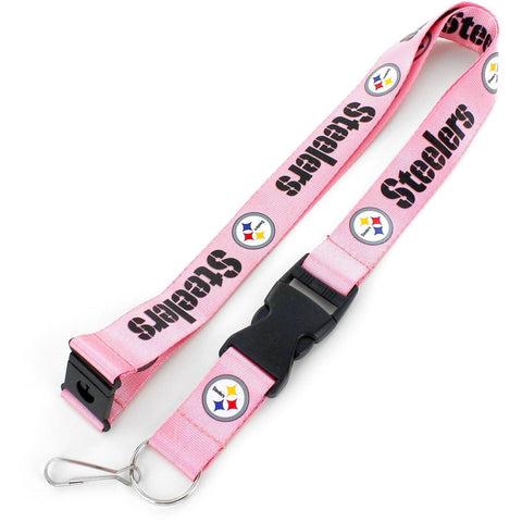 Pittsburgh Steelers Pink Team Lanyard