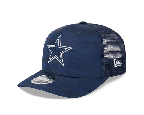 Dallas Cowboys New Era Adventure Camo Trucker 9SEVENTY Stretch-Snap Adjustable Hat - Navy