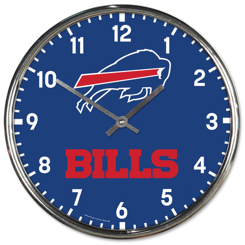 Buffalo Bills Round Chrome Wall Clock