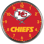 Kansas City Chiefs Chrome Clock