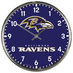 Baltimore Ravens Round Chrome Wall Clock