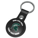 Michigan State University Spartans Personalized Insignia Black Airtag Holder