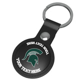 Michigan State University Spartans Personalized Insignia Black Airtag Holder