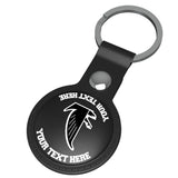 Atlanta Falcons Classic Personalized Insignia Black Airtag Holder