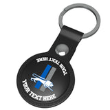 Detroit Lions Retro Personalized Insignia Black Airtag Holder