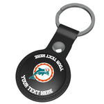 Miami Dolphins 1966-1973 Historic Collection Personalized Insignia Black Airtag Holder