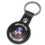 New England Patriots Historic Collection Personalized Insignia Black Airtag Holder