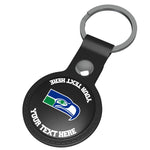 Seattle Seahawks Historic Collection Personalized Insignia Black Airtag Holder