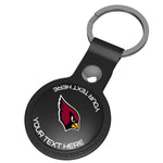 Arizona Cardinals Personalized Insignia Black Airtag Holder