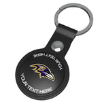 Baltimore Ravens Personalized Insignia Black Airtag Holder