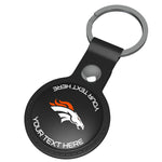 Denver Broncos Personalized Insignia Black Airtag Holder