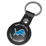 Detroit Lions Personalized Insignia Black Airtag Holder