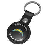 Los Angeles Chargers Personalized Insignia Black Airtag Holder