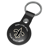 New Orleans Saints Personalized Insignia Black Airtag Holder
