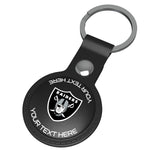 Las Vegas Raiders Personalized Insignia Black Airtag Holder