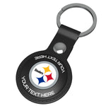 Pittsburgh Steelers Personalized Insignia Black Airtag Holder