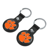 Clemson University Tigers Insignia Black Airtag Holder 2-Pack