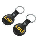 Louisiana State University Tigers Insignia Black Airtag Holder 2-Pack