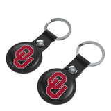 University of Oklahoma Sooners Insignia Black Airtag Holder 2-Pack