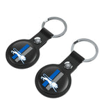 Detroit Lions Retro Insignia Black Airtag Holder 2-Pack-2