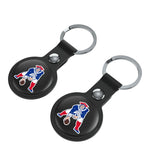 New England Patriots Historic Collection Insignia Black Airtag Holder 2-Pack-2