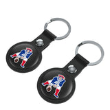 New England Patriots Historic Collection Insignia Black Airtag Holder 2-Pack-2