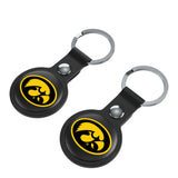 University of Iowa Hawkeyes Insignia Black Airtag Holder 2-Pack