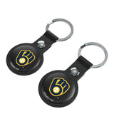 Milwaukee Brewers Insignia Black Airtag Holder 2-Pack