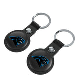 Carolina Panthers Insignia Black Airtag Holder 2-Pack