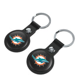 Miami Dolphins Insignia Black Airtag Holder 2-Pack