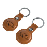 University of Arkansas Fayetteville Razorbacks Burn Brown Airtag Holder 2-Pack