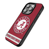 University of Alabama Crimson Tide Personalized Stripe Bump Phone Case for Apple iPhone