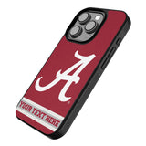 University of Alabama Crimson Tide Script A Personalized Stripe Bump Phone Case for Apple iPhone