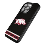 University of Arkansas Fayetteville Razorbacks Personalized Stripe Bump Phone Case for Apple iPhone