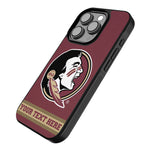 Florida State University Seminoles Personalized Stripe Bump Phone Case for Apple iPhone