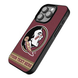 Florida State University Seminoles Personalized Stripe Bump Phone Case for Apple iPhone