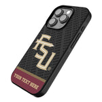 Florida State University Seminoles Athletic Wordmark Personalized EndZone Plus Bump Phone Case for Apple iPhone