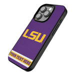 Louisiana State University Tigers Personalized Stripe Bump Phone Case for Apple iPhone