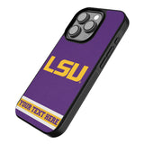Louisiana State University Tigers Personalized Stripe Bump Phone Case for Apple iPhone