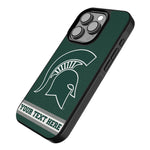 Michigan State University Spartans Personalized Stripe Bump Phone Case for Apple iPhone