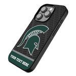 Michigan State University Spartans Personalized EndZone Plus Bump Phone Case for Apple iPhone